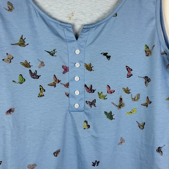 Just Fashion Now Butterfly Print Scoop Neck Sleeveless Tank Top Women's Large‎ - Picture 6 of 9